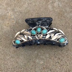 Free People Turquoise And Silver Hair Clip